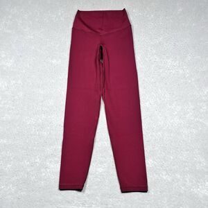 Aerie Leggings Womens Size X-Small Pink Red High Waisted Inseam 23”